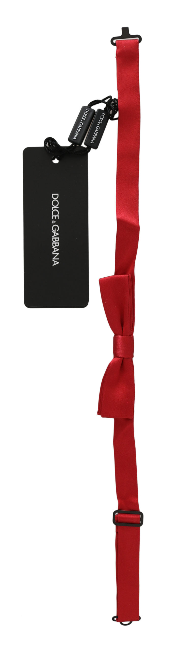 Nœud Papillon Dolce & Gabbana Rouge 100% Soie Ajustable Fin