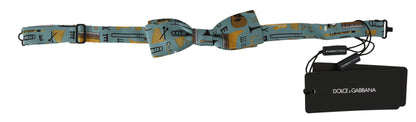 Nœud Papillon Réglable Dolce & Gabbana Vert Menthe Motif Jazz Club
