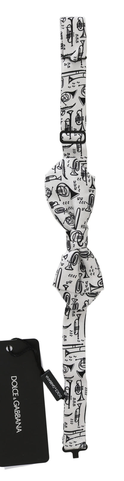 Nœud papillon Dolce & Gabbana blanc Instruments réglable pour homme