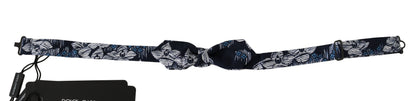 Nœud Papillon Homme Dolce & Gabbana Bleu Marine Floral Slim Ajustable