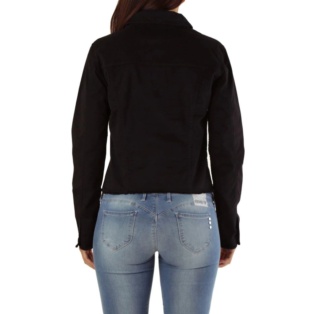 Met Black Cotton Denim Jacket