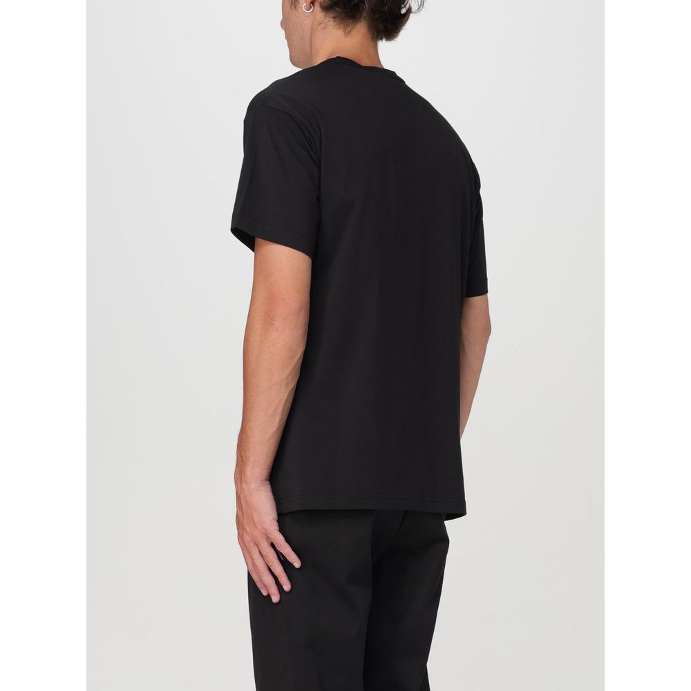 Camiseta negra de algodón Versace Jeans