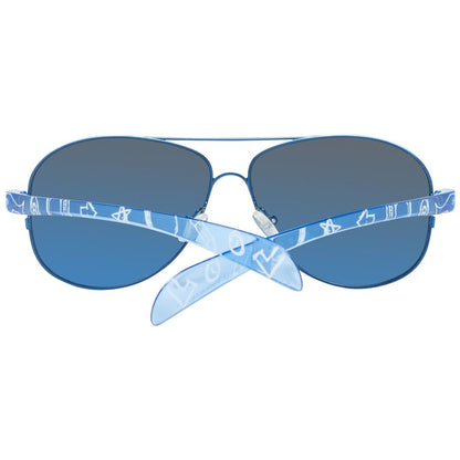 TRY COVER CHANGE Blue Metal Sunglasses