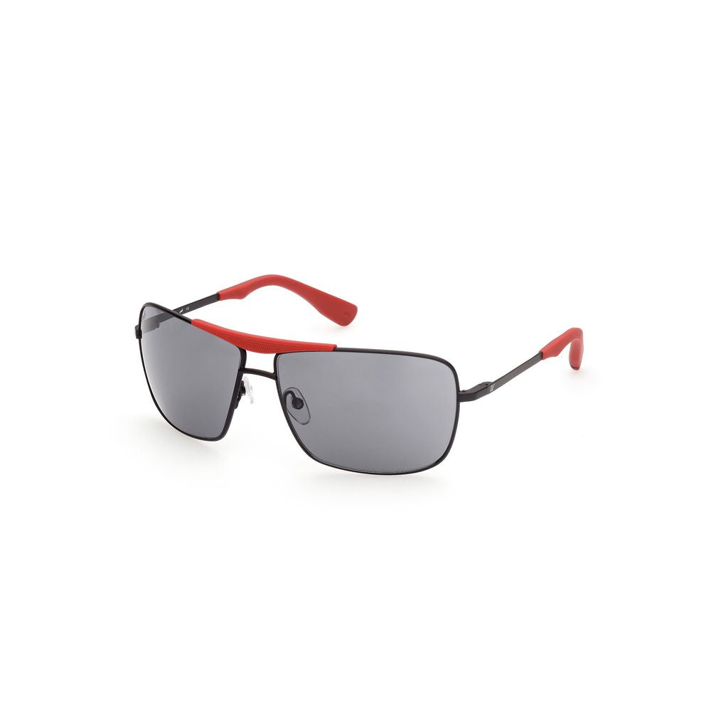 WEB EYEWEAR Black Metal Sunglasses