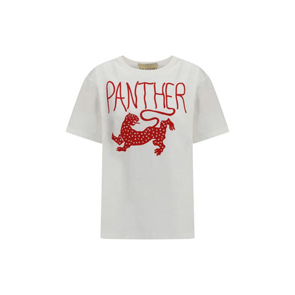Camiseta de algodón blanca de Valentino