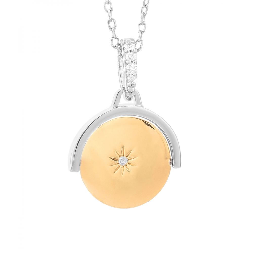 SECRECY Gray Silver Necklace