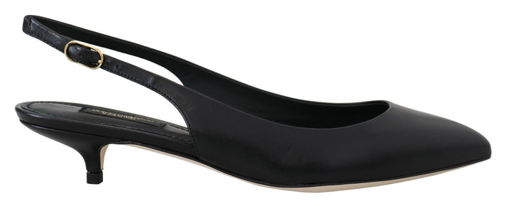 Chaussures à talons Dolce & Gabbana en cuir noir
