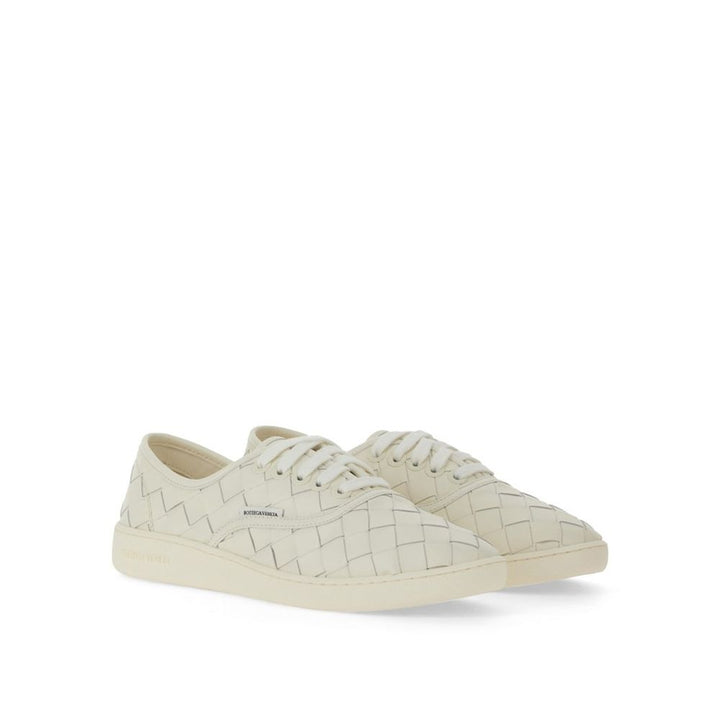 Zapatillas bajas de piel de becerro blancas Bottega Veneta