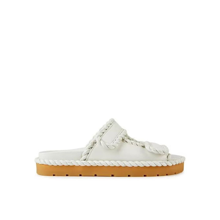 Sandales Bottega Veneta en cuir d'agneau blanc