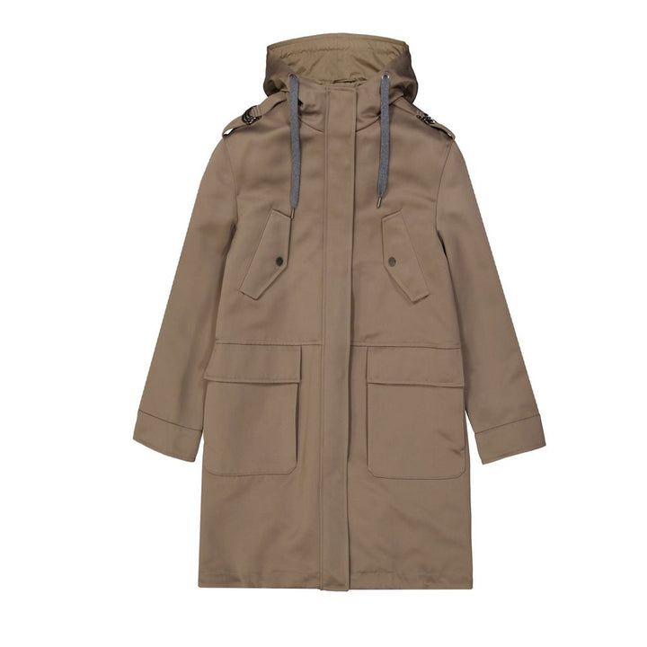 Parka en polyester marron Brunello Cucinelli