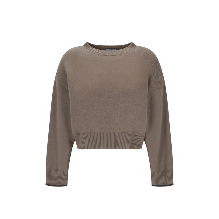 Pull en cachemire beige Brunello Cucinelli
