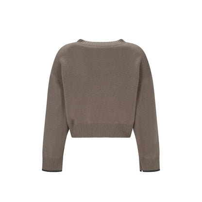 Suéter de cachemira beige Brunello Cucinelli