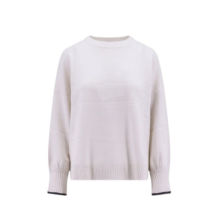 Brunello Cucinelli White Cashmere Sweater