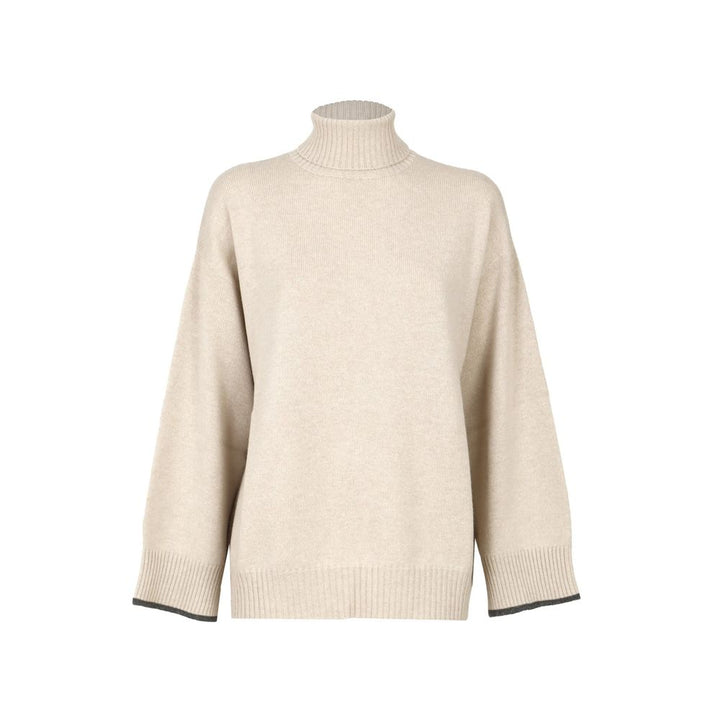 Pull en cachemire beige Brunello Cucinelli