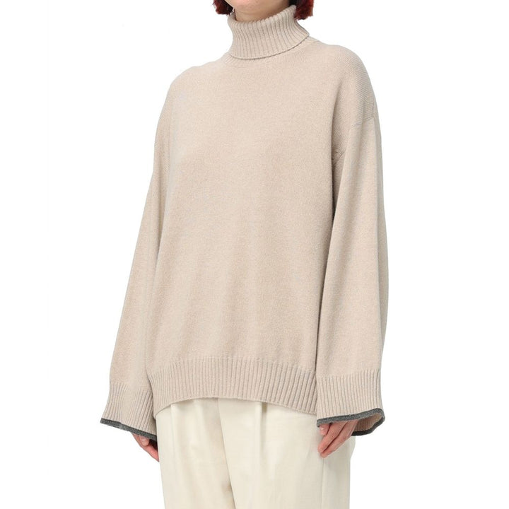 Pull en cachemire beige Brunello Cucinelli