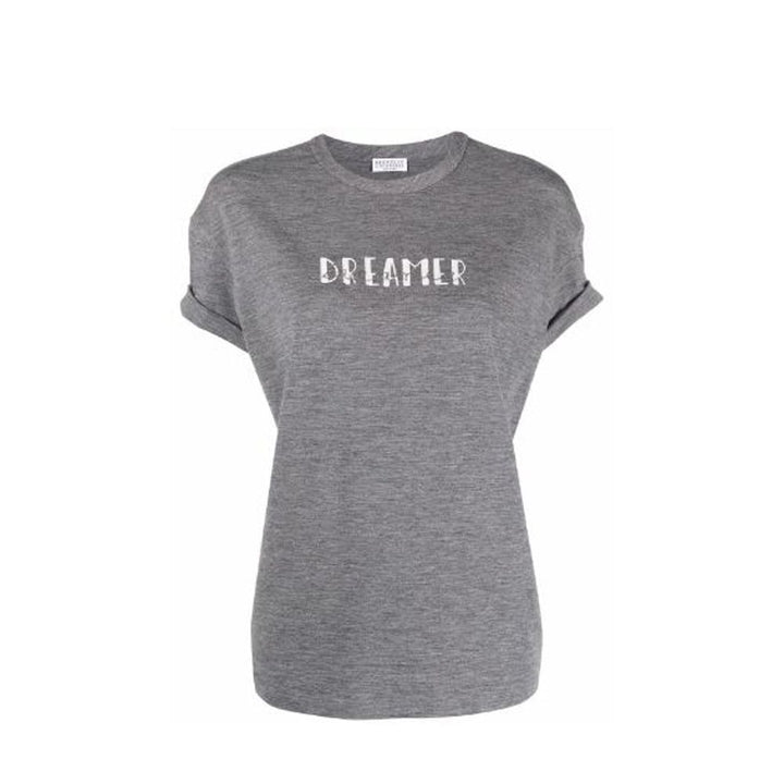 T-shirt Brunello Cucinelli en élasthanne gris