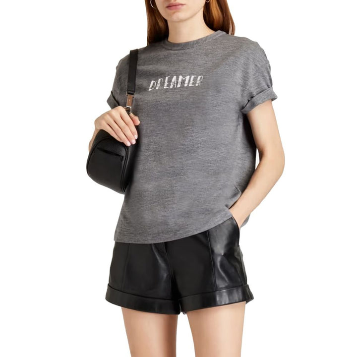 T-shirt Brunello Cucinelli en élasthanne gris