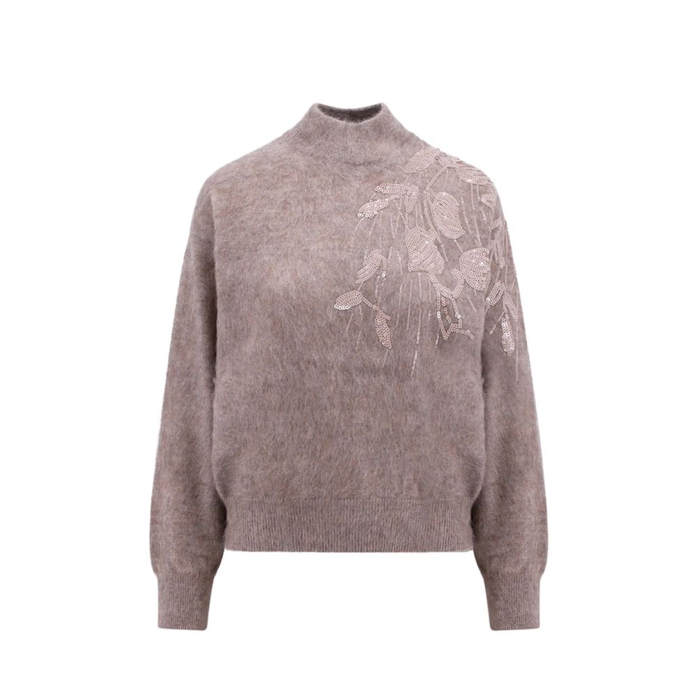 Sweat-shirt Brunello Cucinelli en cachemire beige