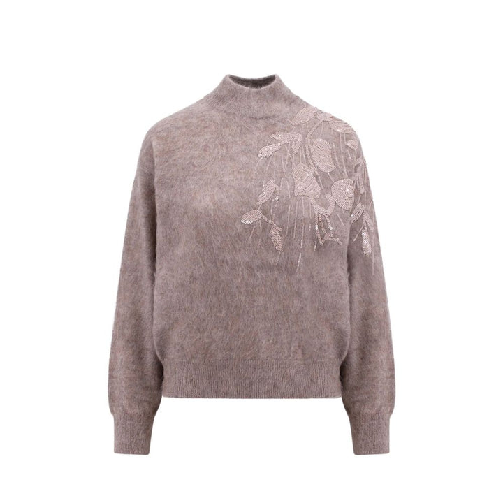 Sweat-shirt Brunello Cucinelli en cachemire beige