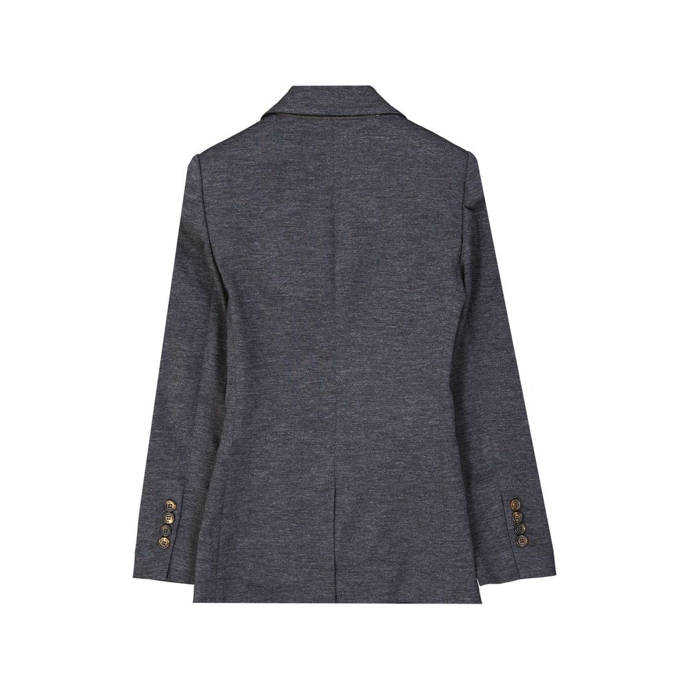 Blazer de lana gris Brunello Cucinelli