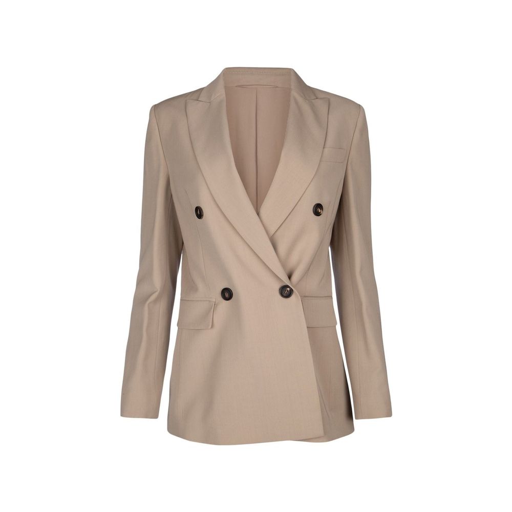 Brunello Cucinelli americana de lana virgen beige