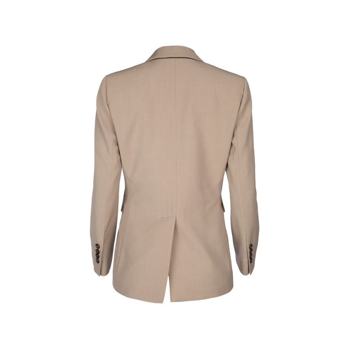Brunello Cucinelli Blazer en Laine Vierge Beige