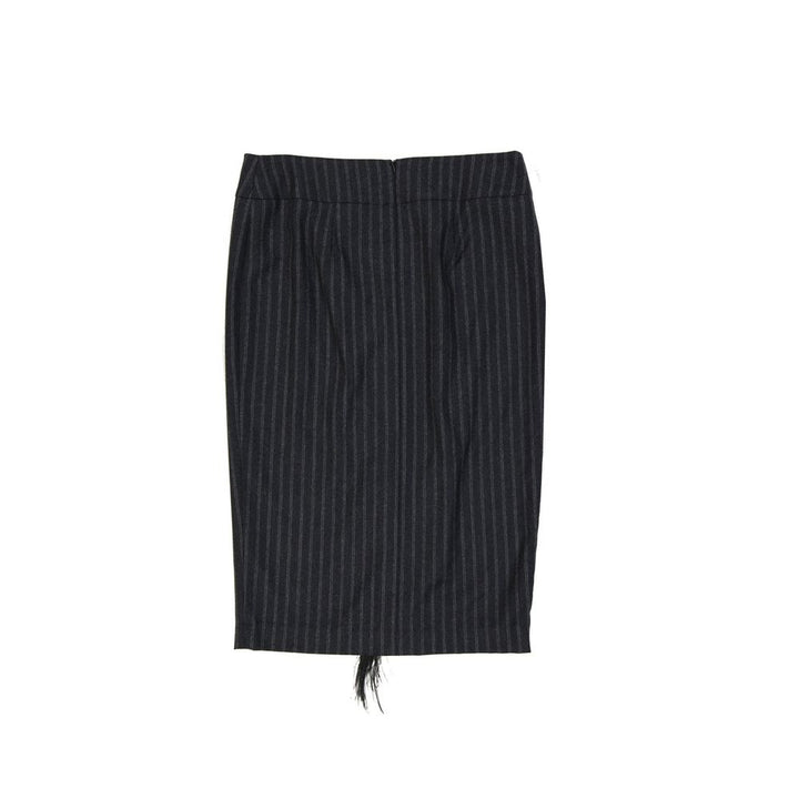 Falda Larga Gris de Lana Virgen Brunello Cucinelli