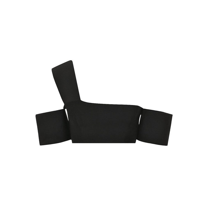 Alexander McQueen Tops de tirantes de elastano negros