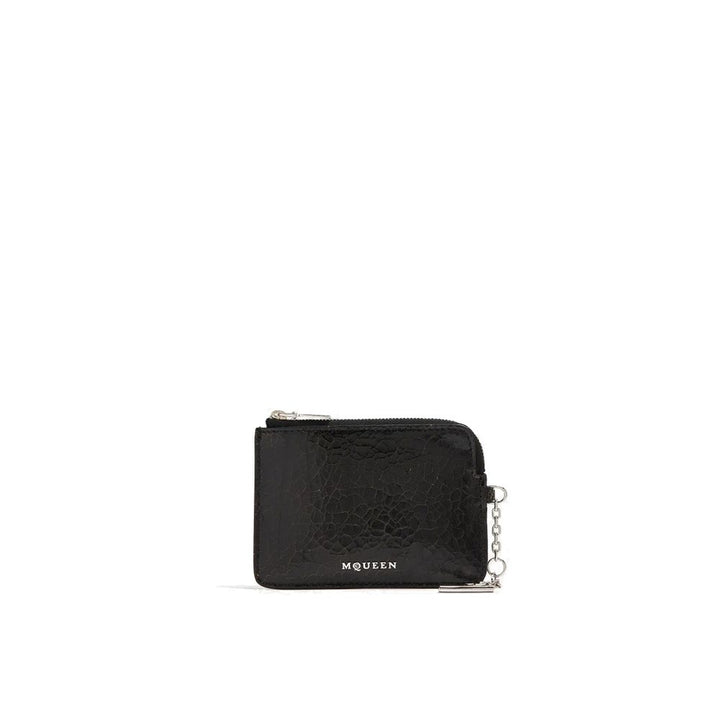 Bolso de mano Alexander McQueen de piel de becerro negra