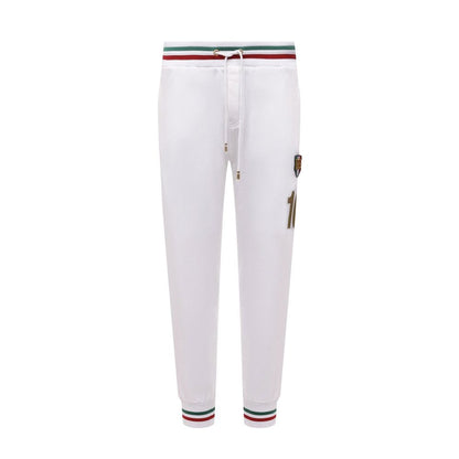 Pantalones de chándal Dolce & Gabbana de algodón blanco (pantalones de entrenamiento)