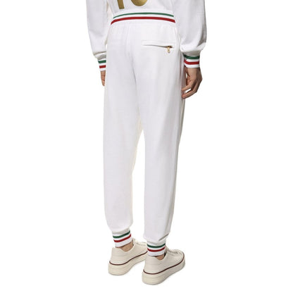 Pantalones de chándal Dolce & Gabbana de algodón blanco (pantalones de entrenamiento)