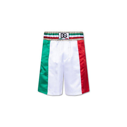 Pantalones Cortos de Poliéster Blancos Dolce & Gabbana