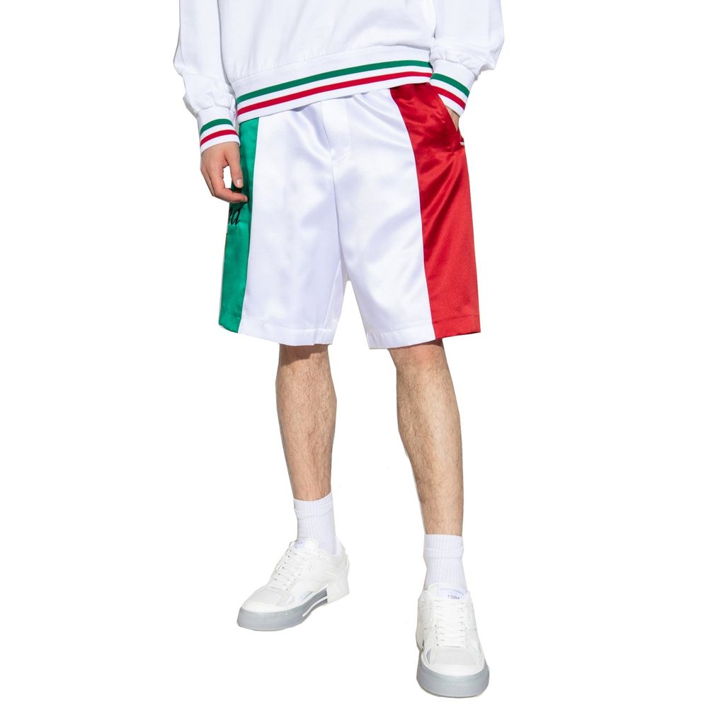 Pantalones Cortos de Poliéster Blancos Dolce & Gabbana