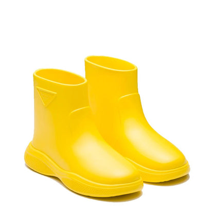 Bottes de pluie bicolores en caoutchouc Prada