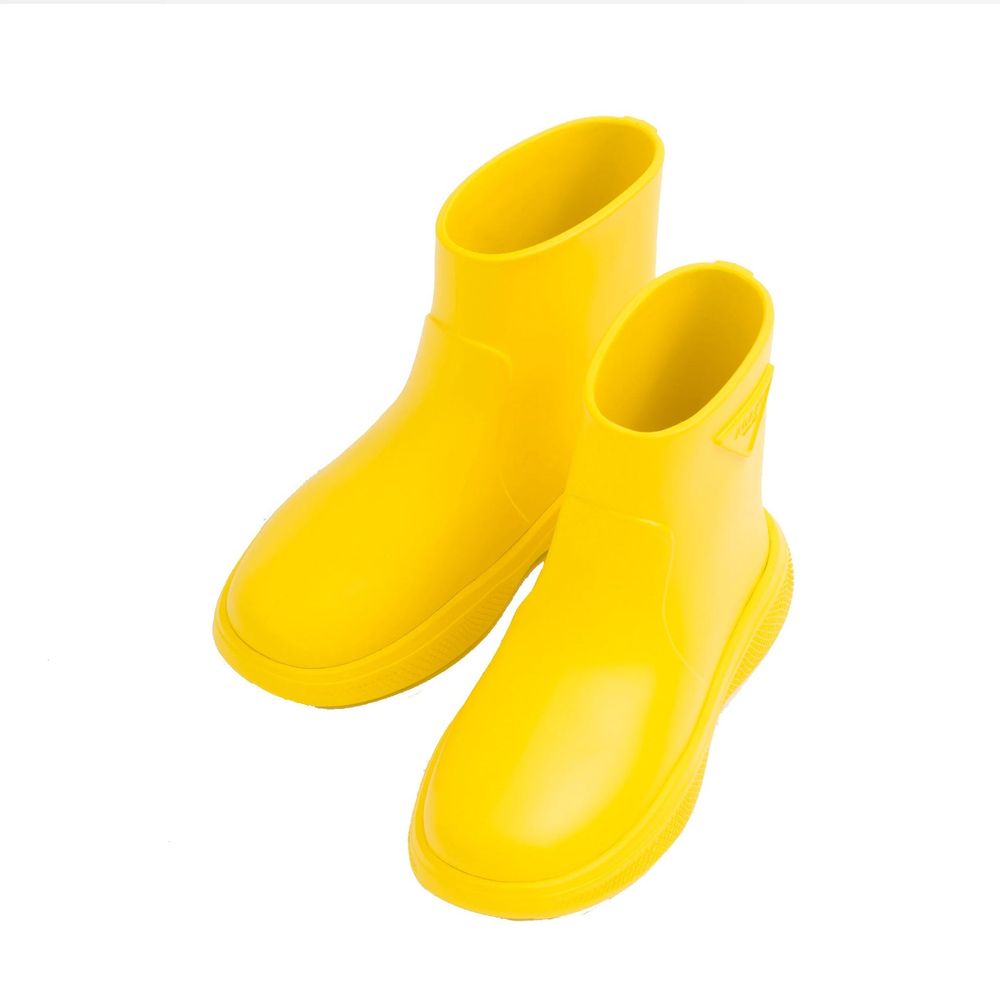 Bottes de pluie bicolores en caoutchouc Prada