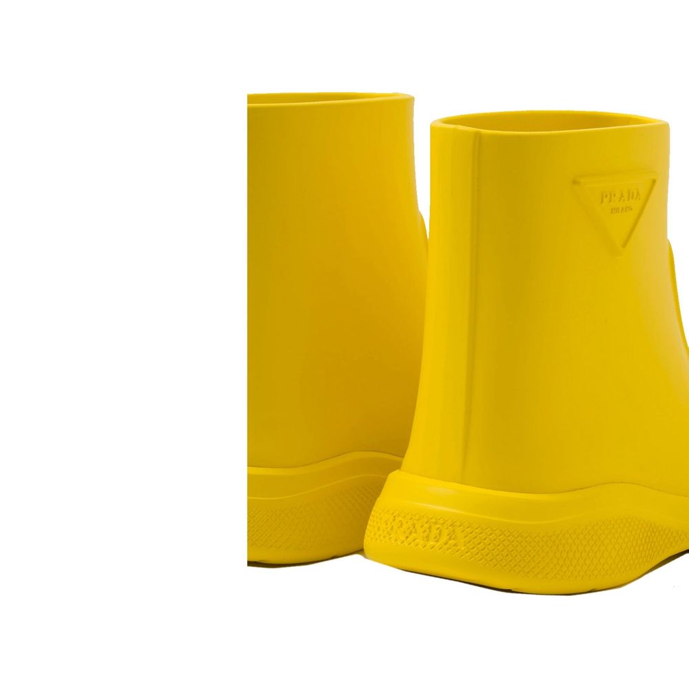 Bottes de pluie bicolores en caoutchouc Prada
