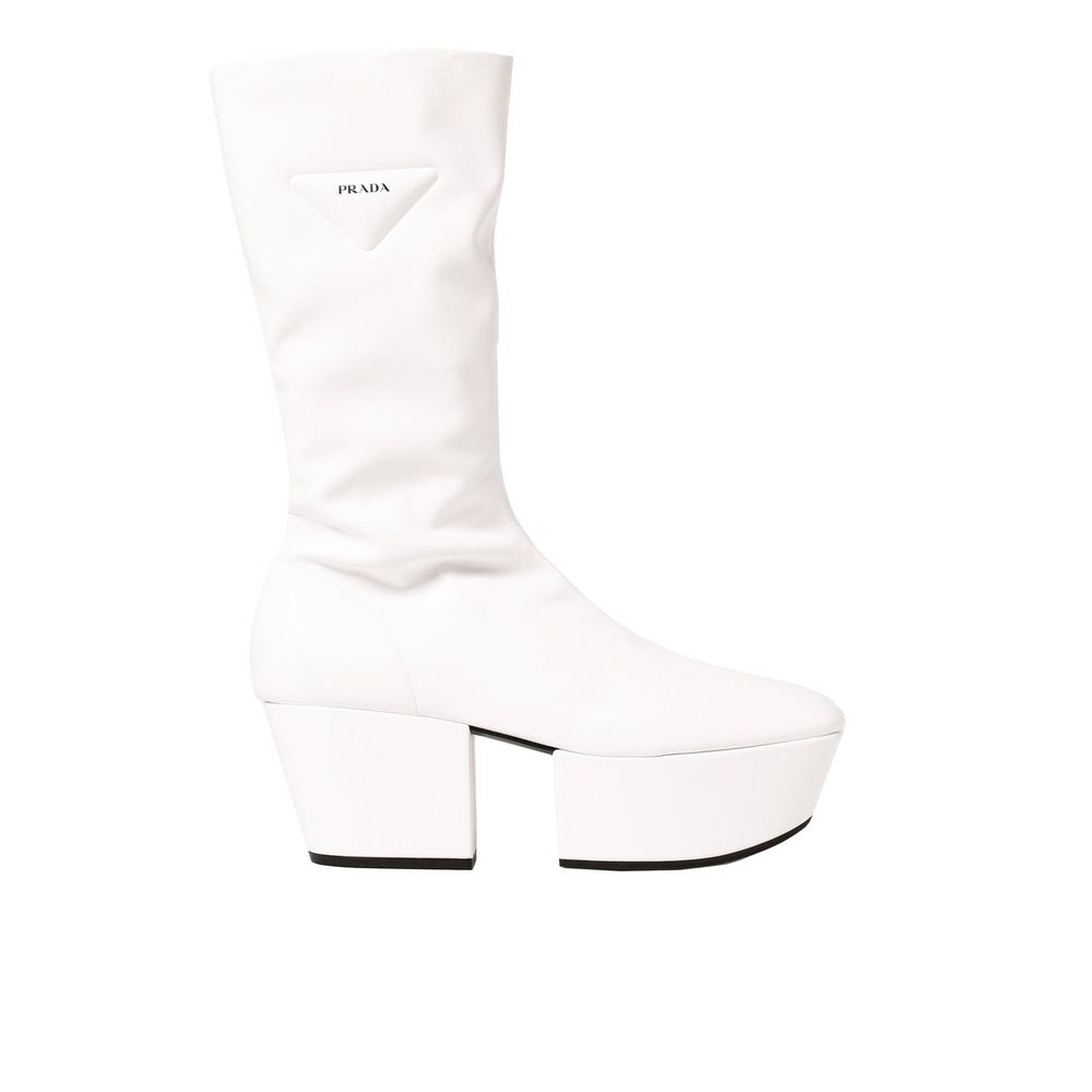 Bottes Prada en polyéthylène blanc