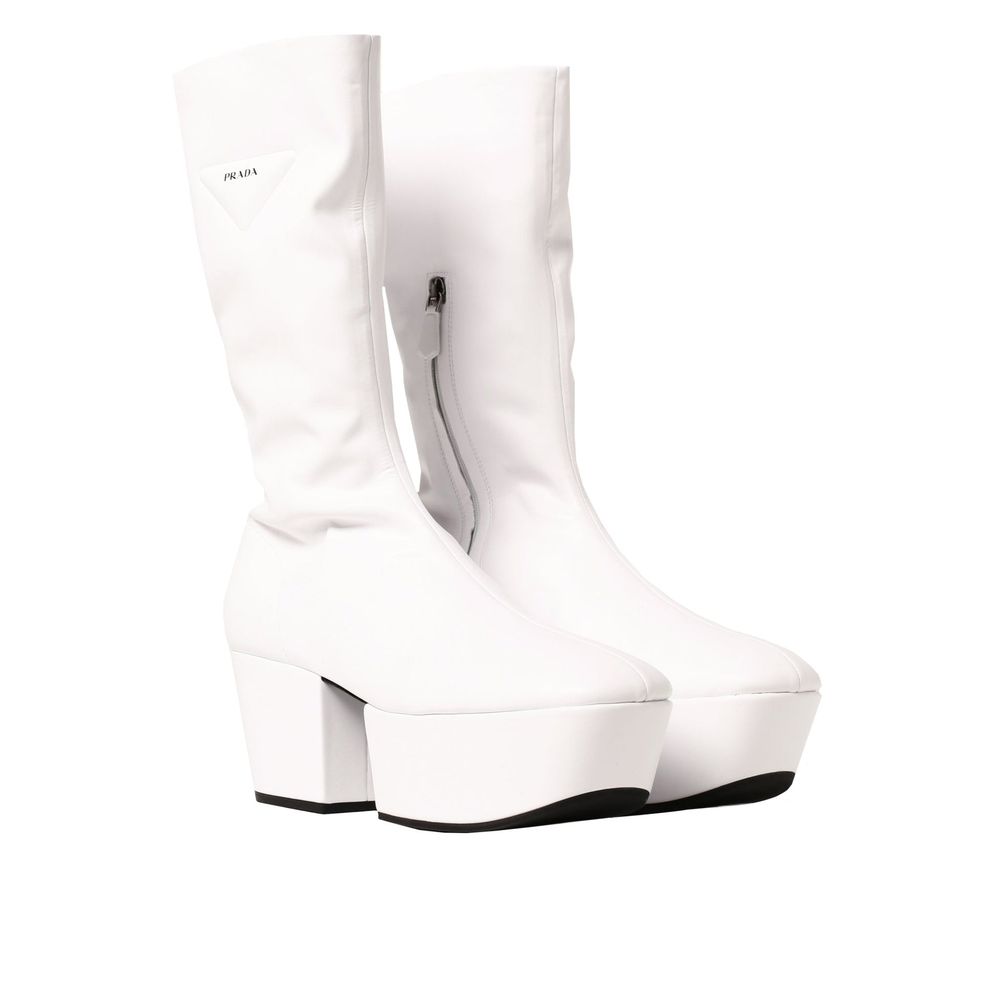 Bottes Prada en polyéthylène blanc