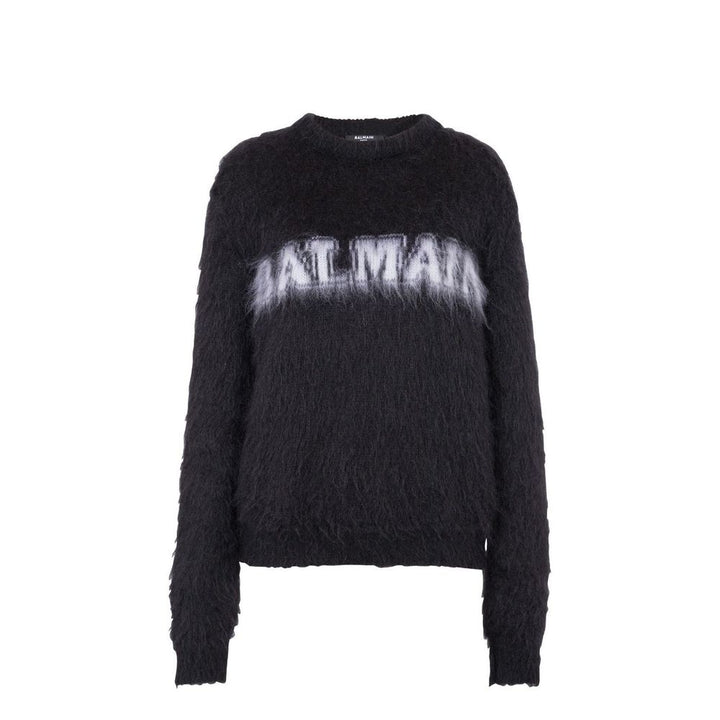 Pull Balmain noir en mohair