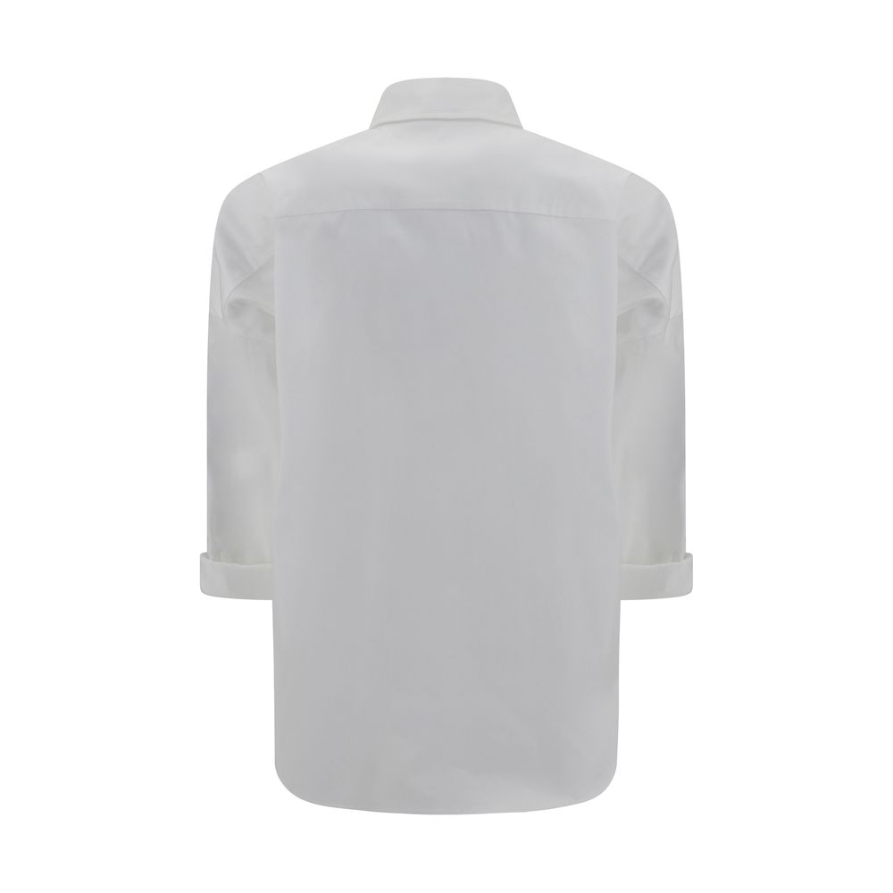 Camisa de vestir blanca de algodón Brunello Cucinelli