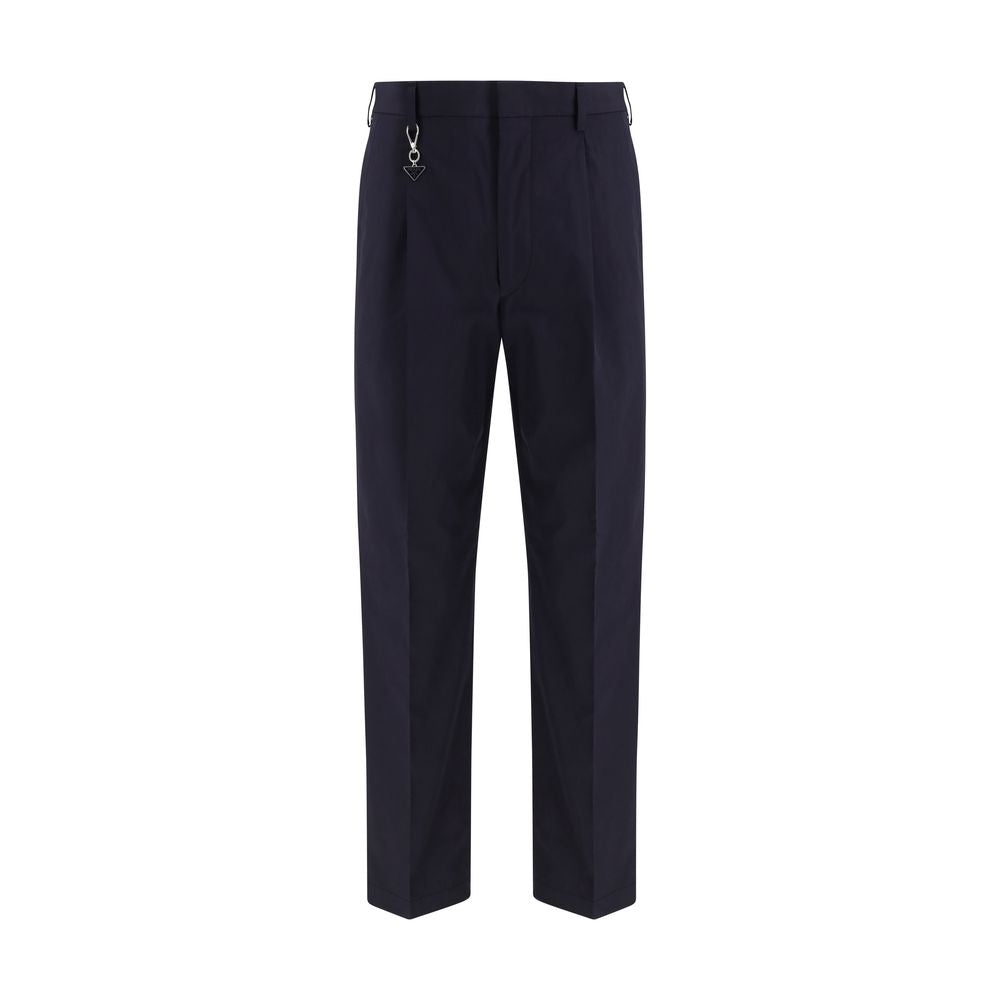 Pantalones casuales Prada de algodón azul