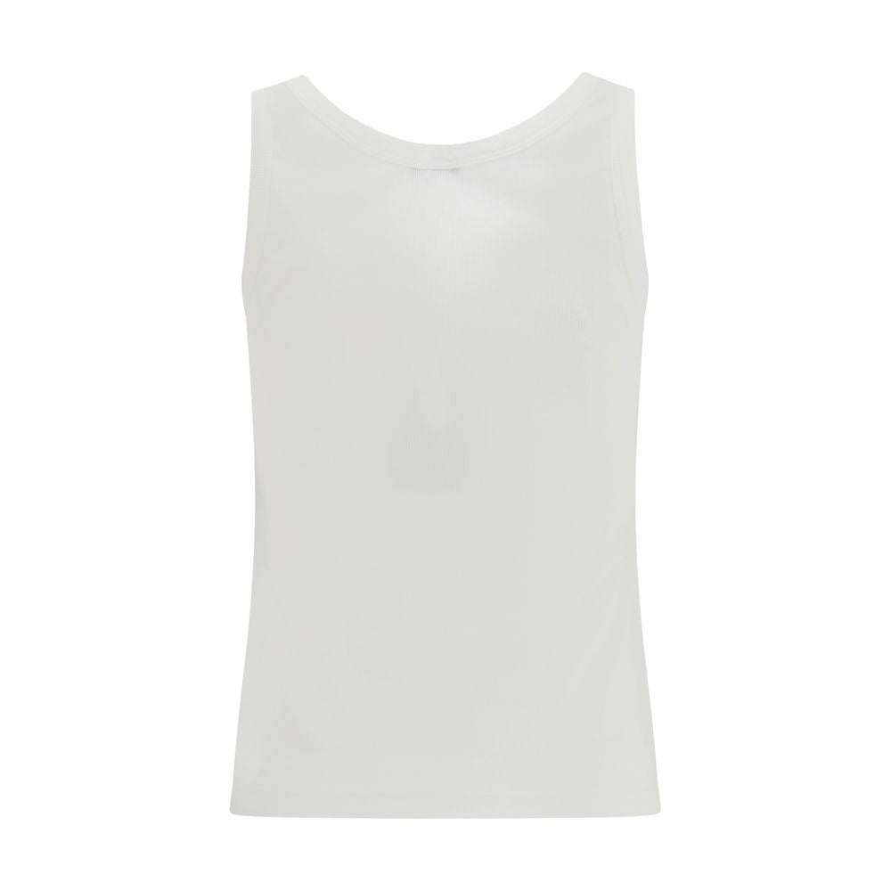 Camisetas sin mangas de algodón blancas de Versace