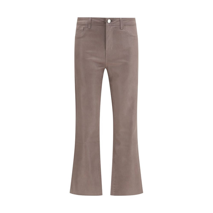 L'Agence Beige Cotton High-Waisted Jean
