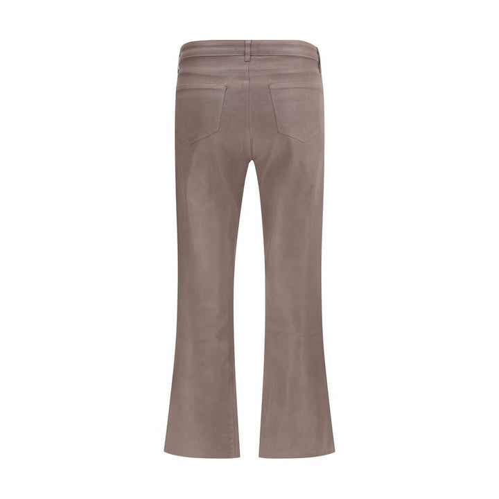 L'Agence Beige Cotton High-Waisted Jean