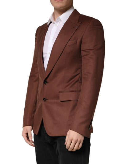 Chaqueta Americana Cruzada Dolce & Gabbana de Cachemira Marrón