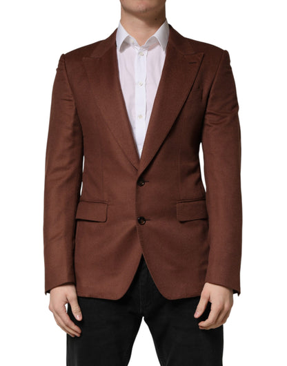 Chaqueta Americana Cruzada Dolce & Gabbana de Cachemira Marrón