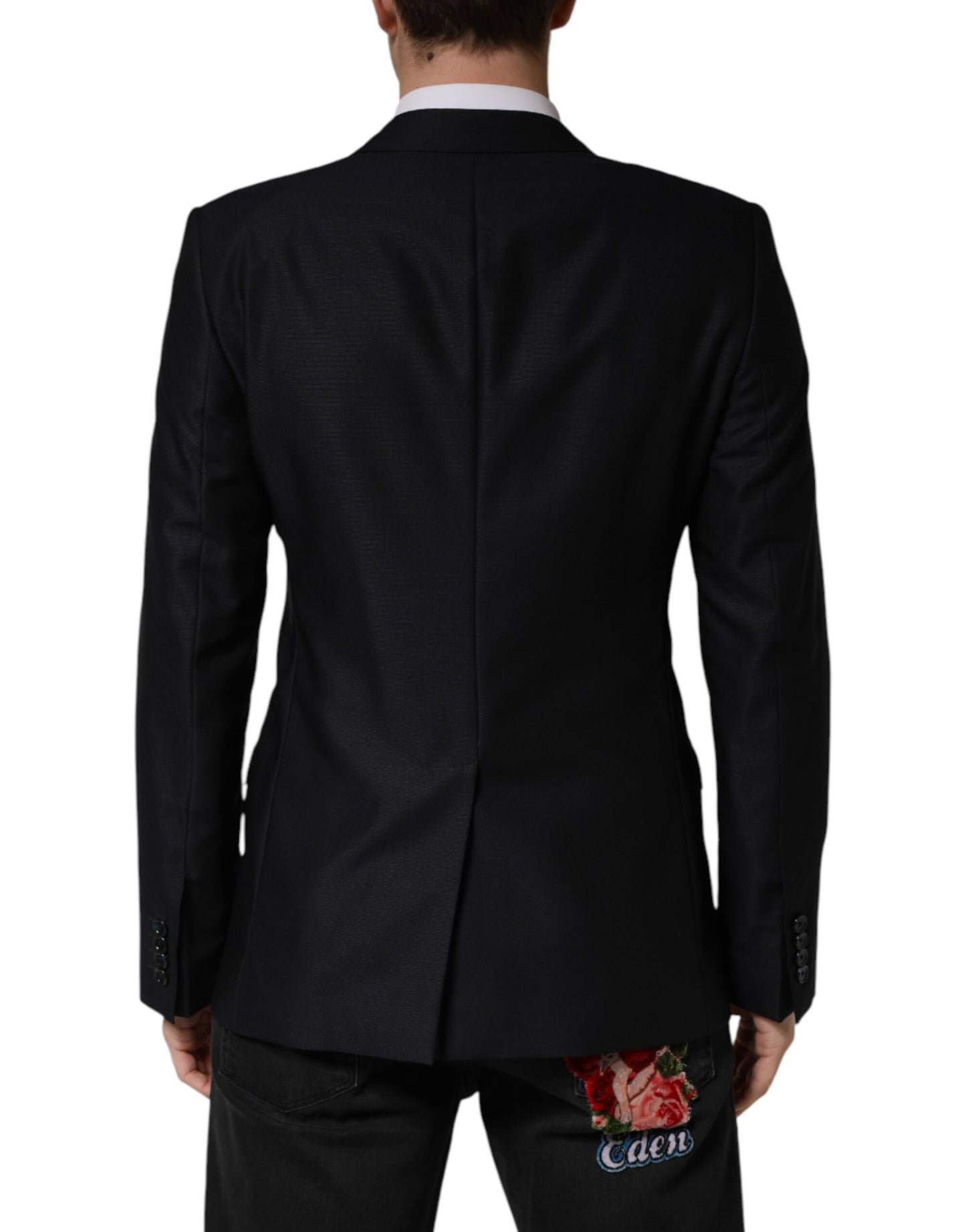 Blazer de chaqueta de un solo botón MARTINI negro de Dolce & Gabbana