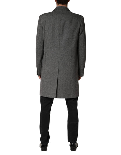 Chaqueta Gabardina Gris de Hombre Cruzada Sencilla Dolce & Gabbana