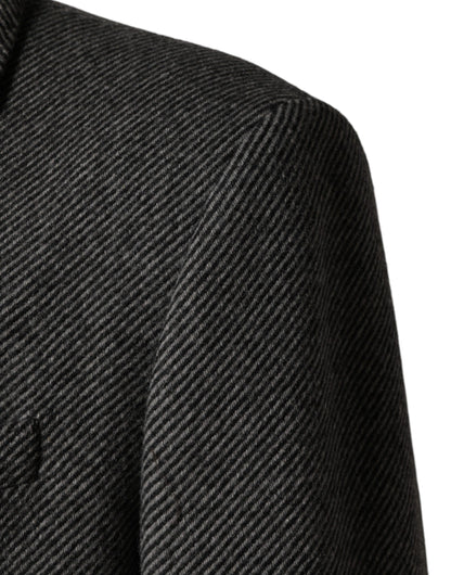 Chaqueta Gabardina Gris de Hombre Cruzada Sencilla Dolce & Gabbana