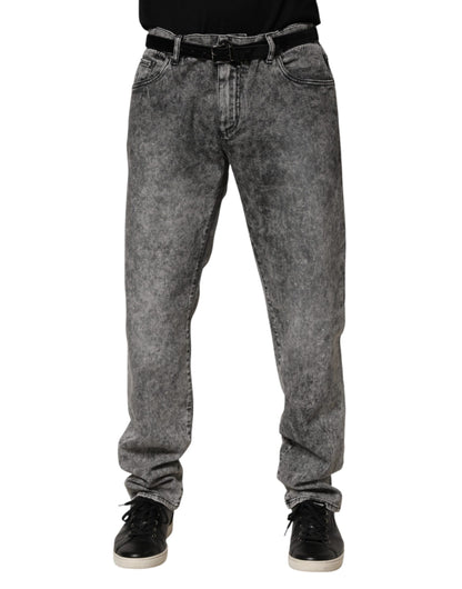 Vaqueros rectos de algodón gris de Dolce & Gabbana